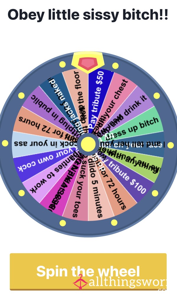 Spin The Wheel Of Humilation, B**ch