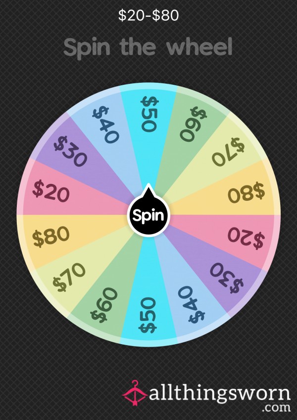 Spin The Wheel : Small Drain $20-$80