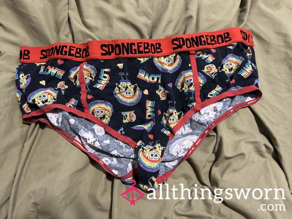 ~SPONGEBOB SQUAREPANTS PRIDE RAINBOW PRINT COTTON CHEEKY PANTY~