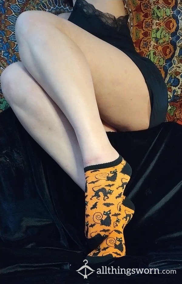 🎃 Sp**ky Season Black Cat Ankle Socks