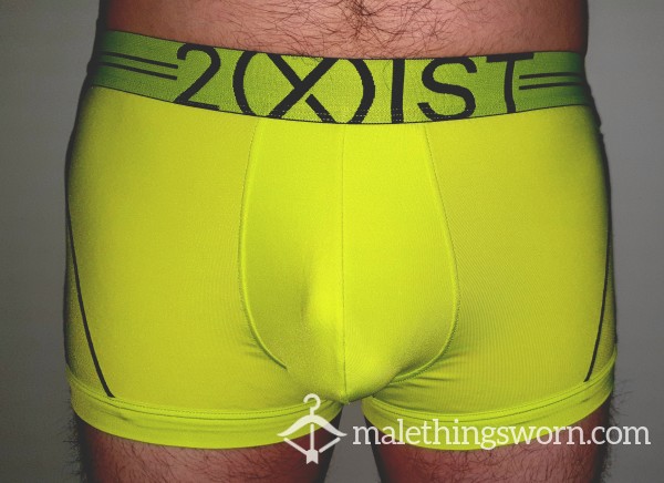 'Sport Mesh' Neon Yellow Boxers - 2(X)ist - L