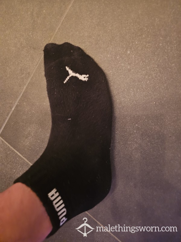 Sportliche Socken Nach Dem Fußball Training