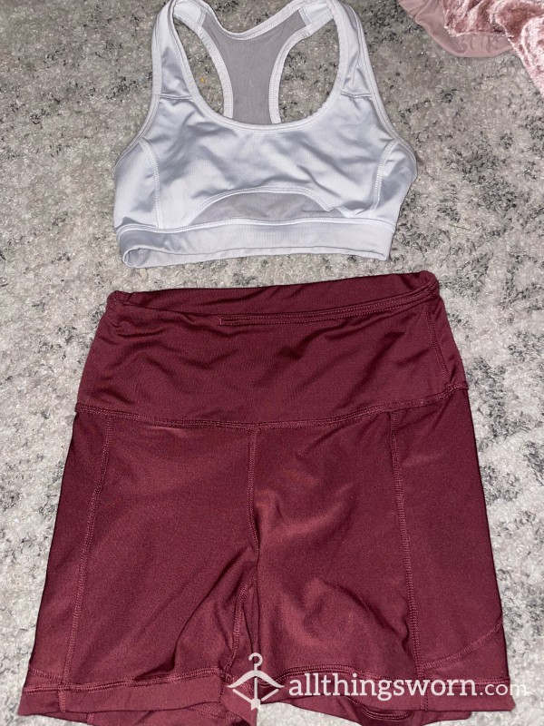 Sports Bra And Biker Shorts