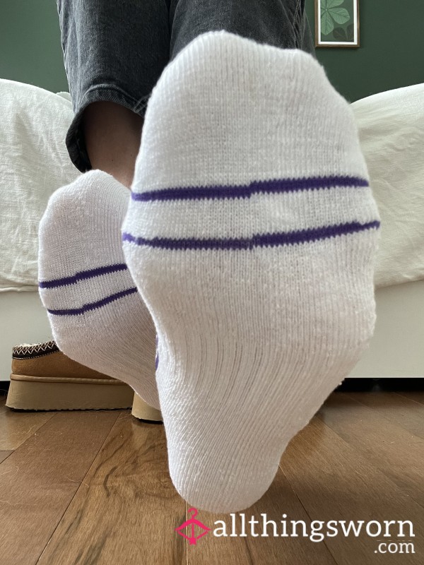 *Sold* Sporty Cotton Athletic White Socks 🥵 - 72H Sweaty Wear