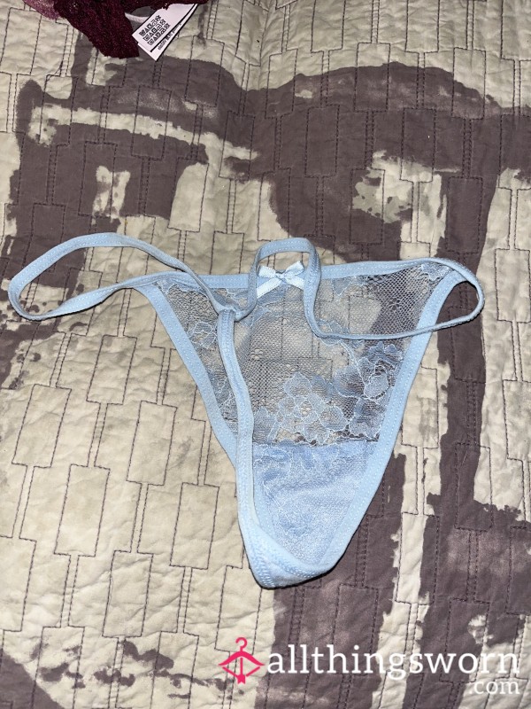 Stained Lace Blue G String