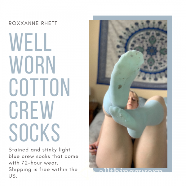 Stained Light Blue Socks