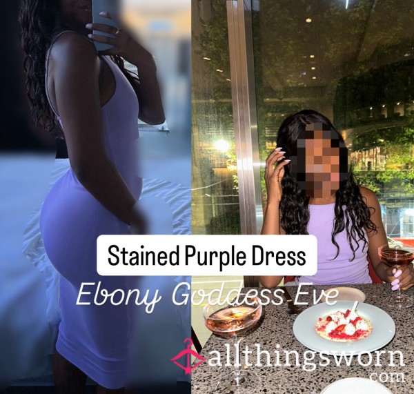 STAINED Purple Night Out Dress From Ebony Goddess Eve 👗