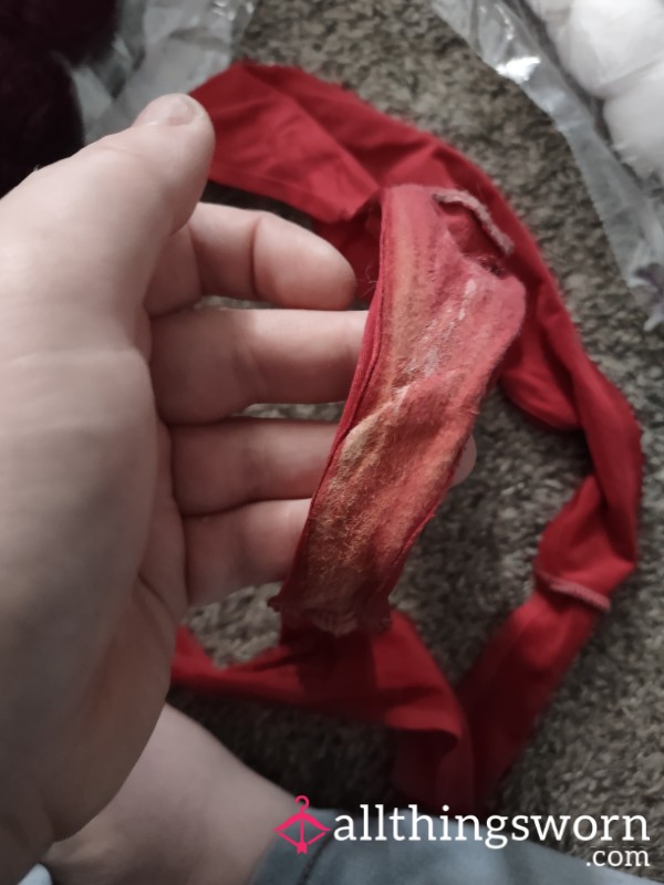 Stained Red Thong