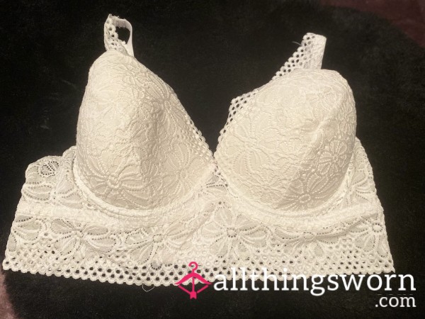 Stained, Well-worn Lace Bra