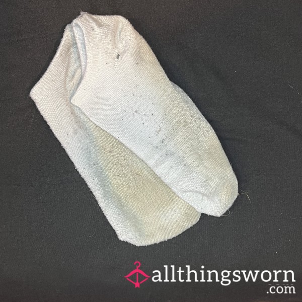 SALE Stained White Socks