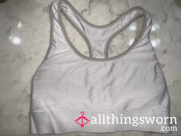 Stained White Sports Bra <3