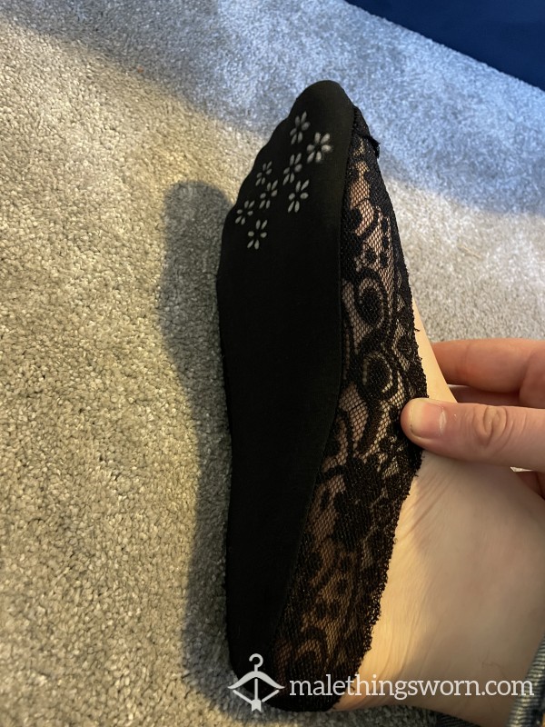 Stinky Black Lace Nylon Socks (48 Hour Wear)