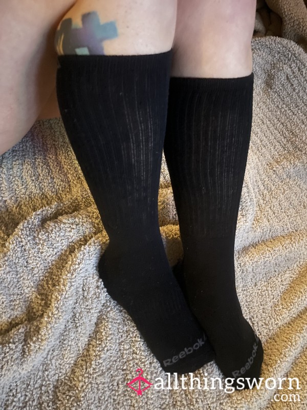 Stinky Black Long Reebok Socks