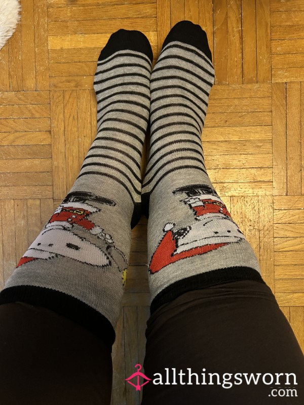 Stinky Christmas Snoopy Socks