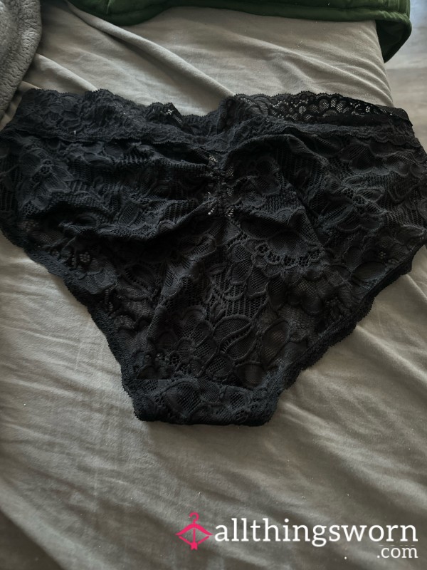 Black Creamy Wet Panties.