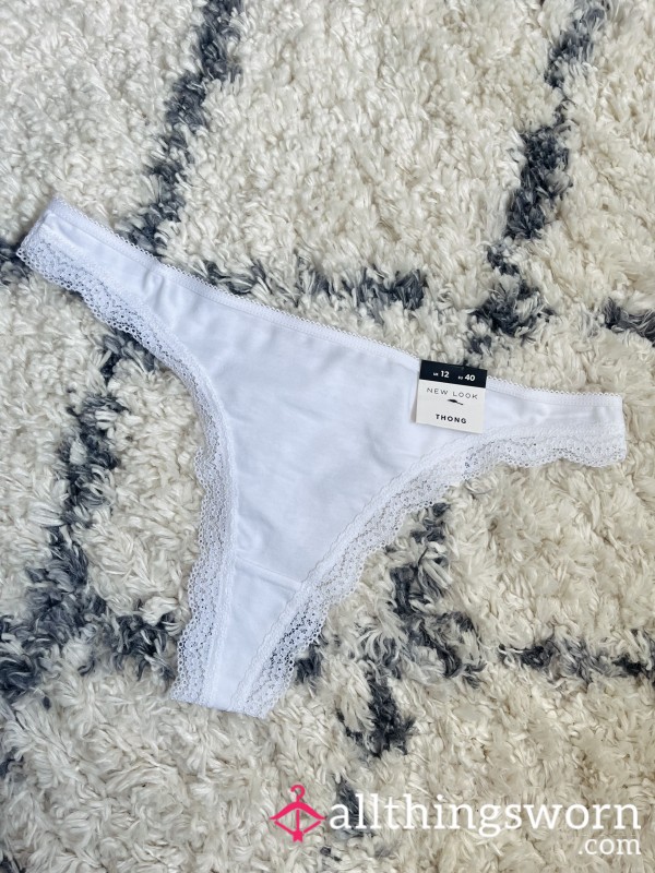 Dirty Stinky Lacy Cotton Thong (incl.p&p)