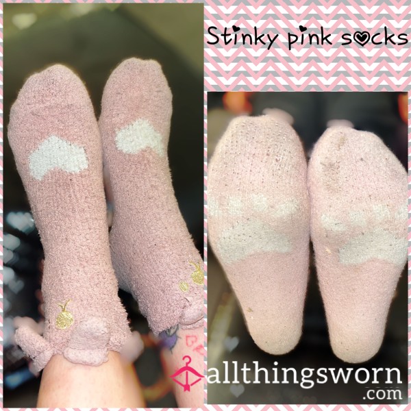 💗 Stinky Pink Socks 💗 6 Days Worn 💗