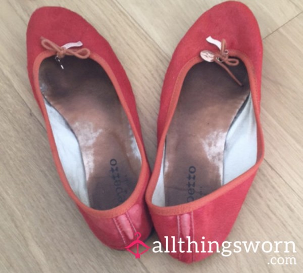 Stinky Repetto Red Ballerinas Flat Shoes