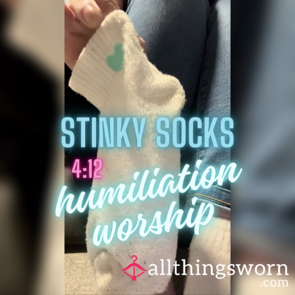 Stinky Socks Humiliation Worship Video 😈 Get On Your Knees And Sniff Them!!! 4:12 😝😈