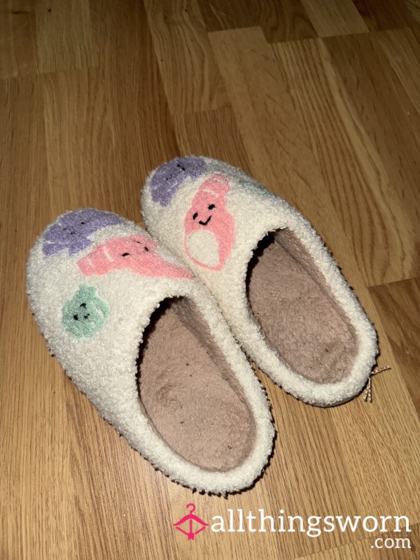 Stinky, Sweaty Seashell Slippers-UK SIZE 3