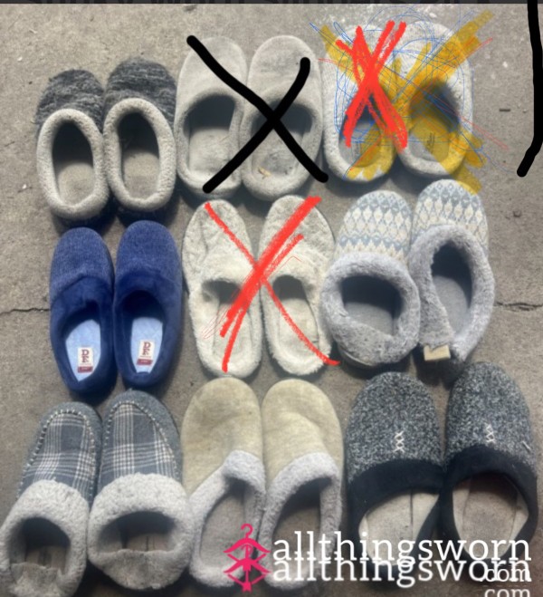 Stinky Worn Slippers Pick Your Pair Comes With Seven Day Wear