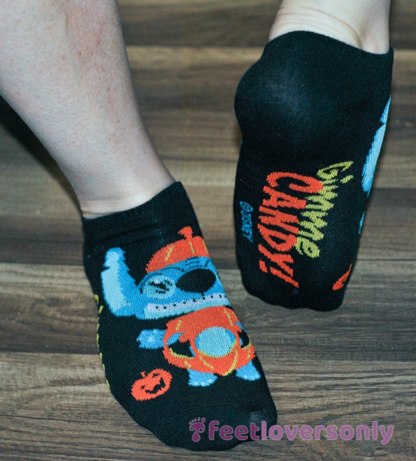 Stitch Give Me Candy Halloween Socks