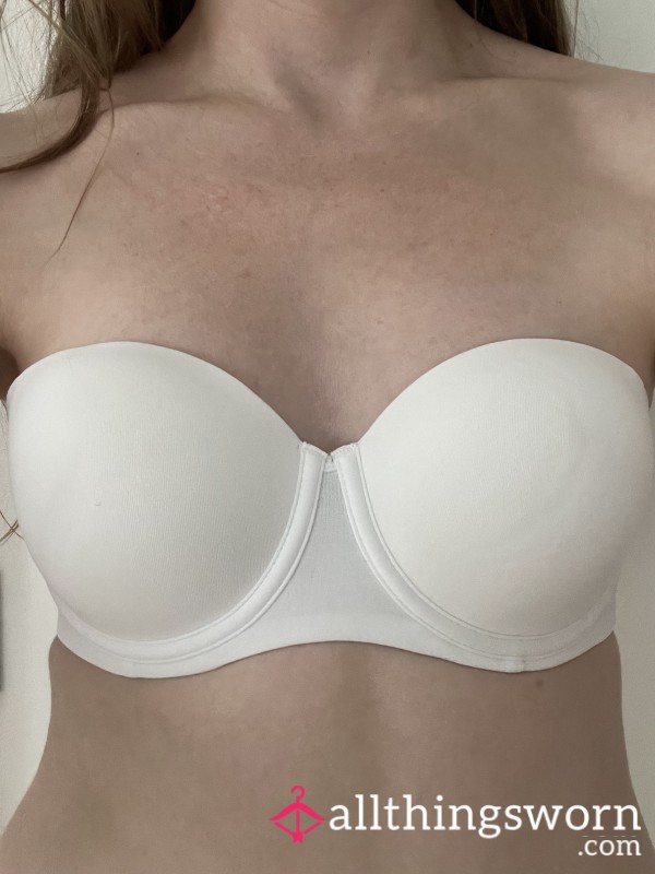 Strapless White Bra