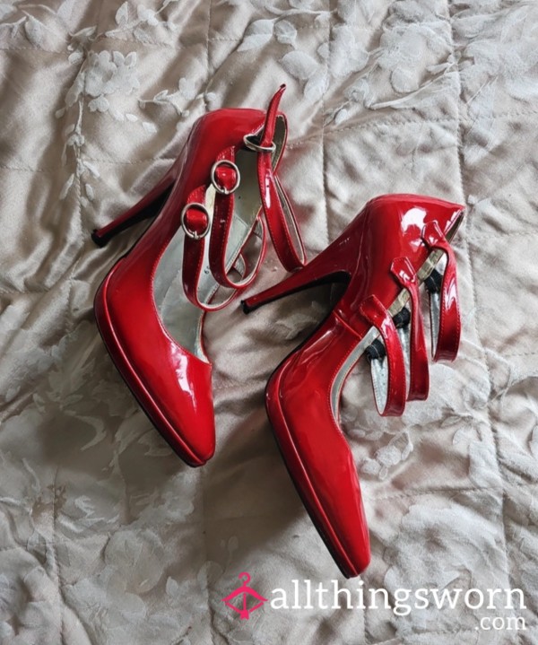 Strappy Red High Heels