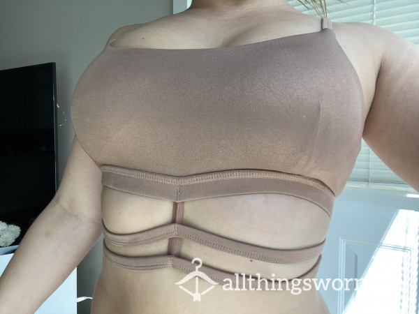 Strappy Sports Bra From Busty Redhead