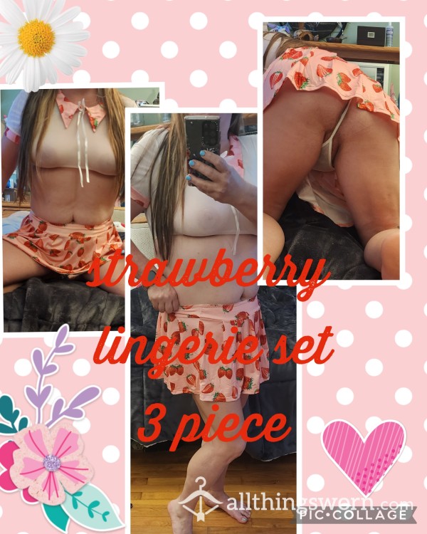 Strawberry Lingerie Set Plus Pics And A Premade