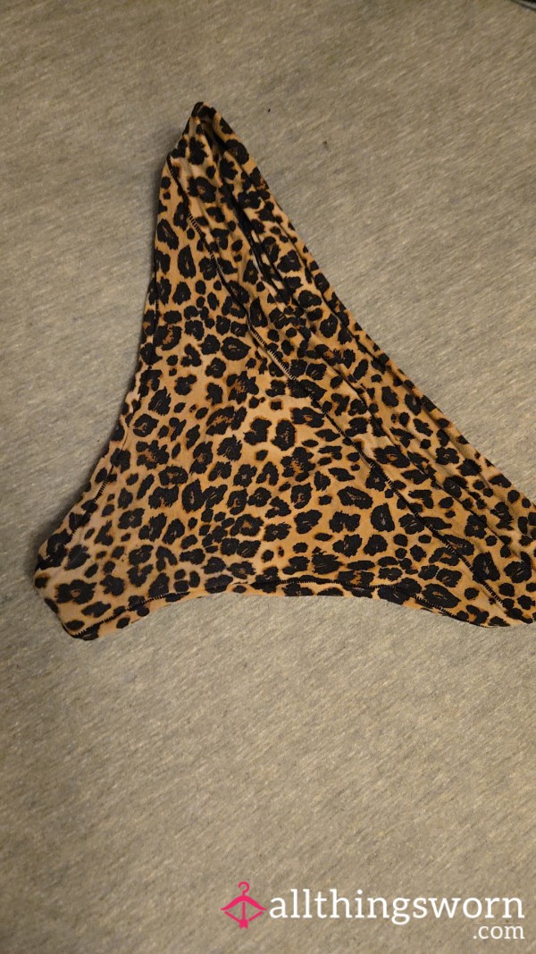 Stretchy Soft Small Leopard Thong