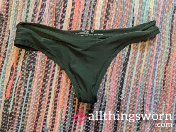 Stretchy Ultra Soft Forest Green Thong