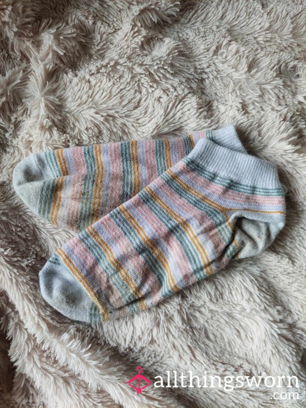 Striped Ankle Gym Socks