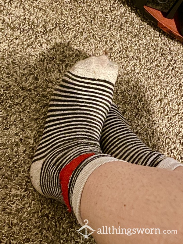 Striped Sk*te Socks