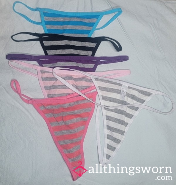 Striped Cotton G-strings