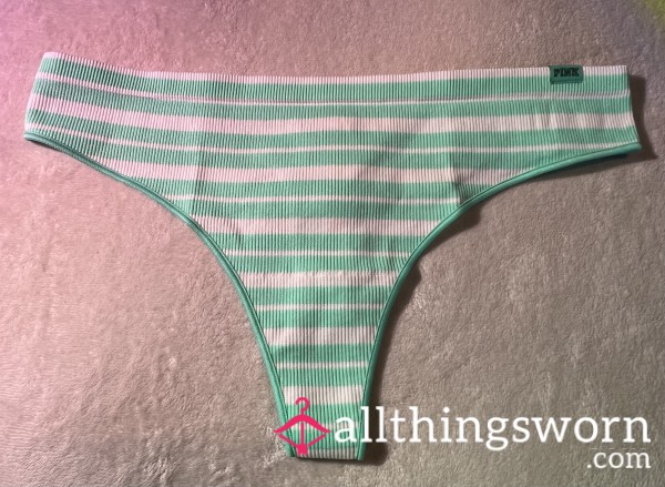 Striped Cotton Thong