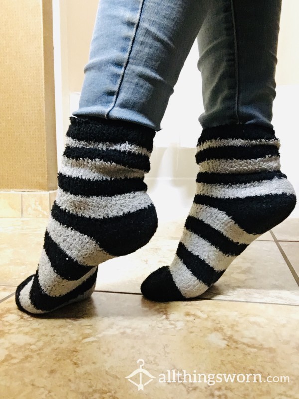 Striped Fuzzy Socks