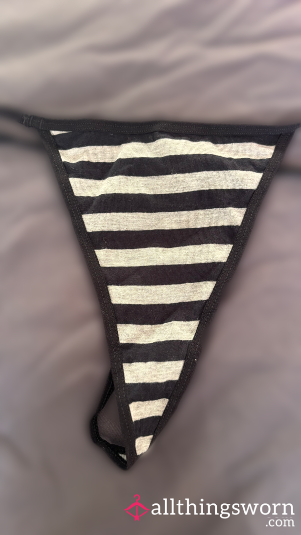 Striped G String Comes With 48 Hours Wear Free Uk Postage And Access To My Gusset And Panty Prep Drive