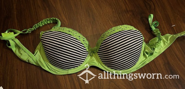 Striped Green Bra