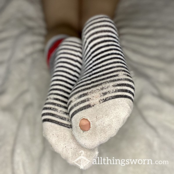 Torn Valentine’s Day Socks | My Oldest Pair!