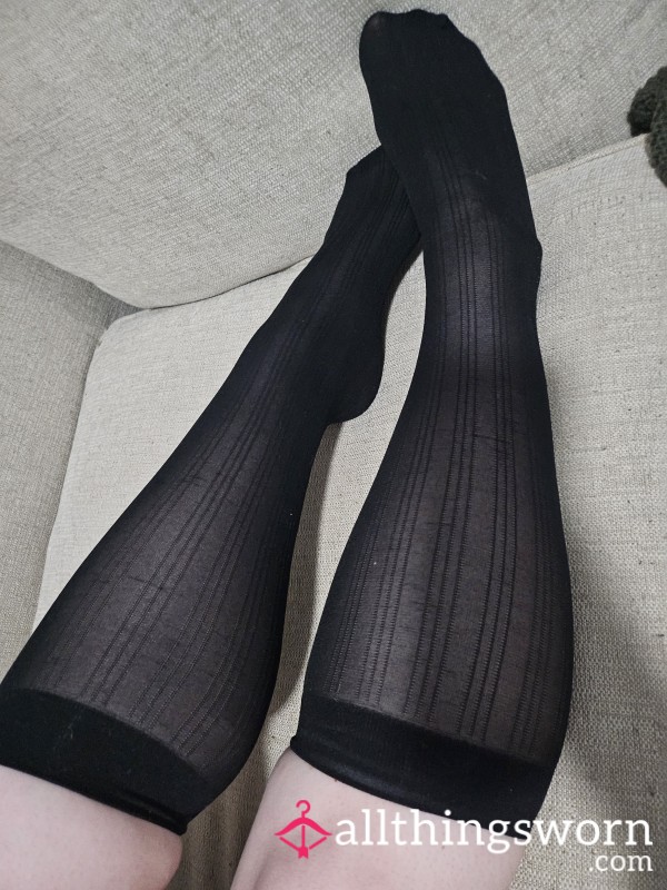 Striped Knee High Stockings