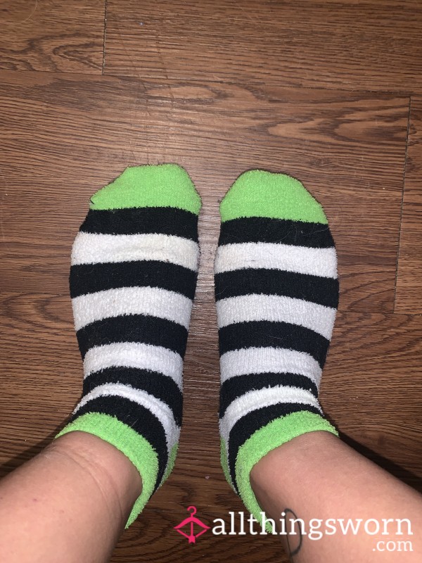 Striped Sweaty Feet Warmers 🧦