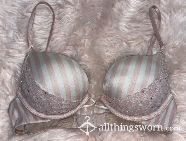 Striped Victoria’s Secret Stripper Bra (9+yrs Of Wear!)