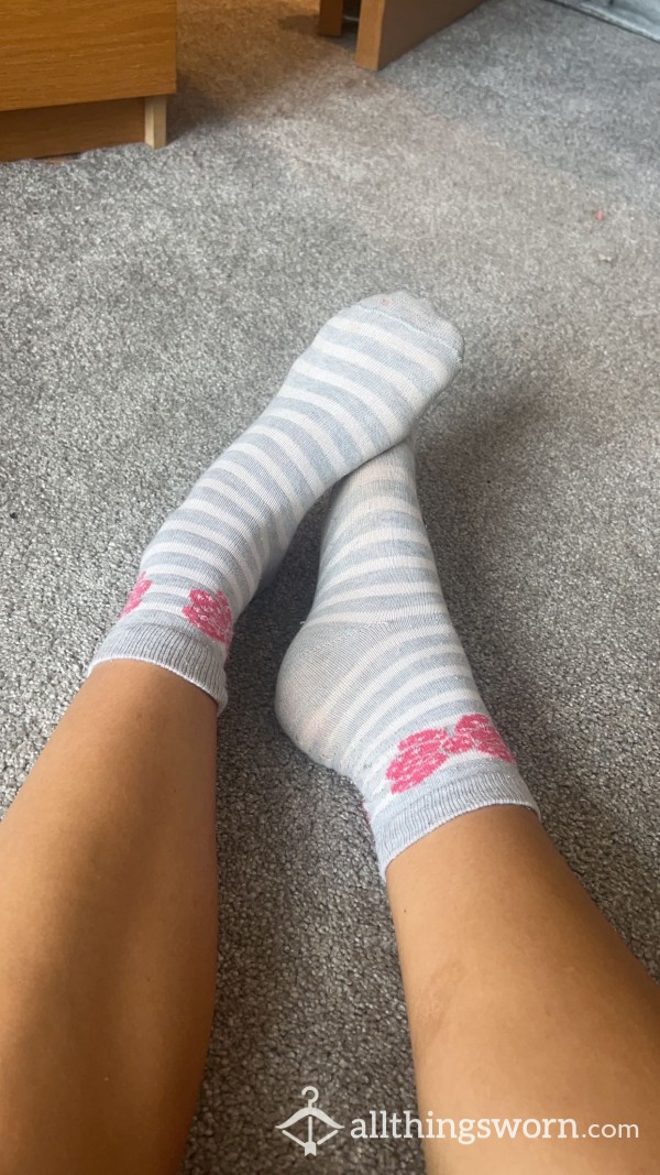 Stripy Bu*terfly Socks