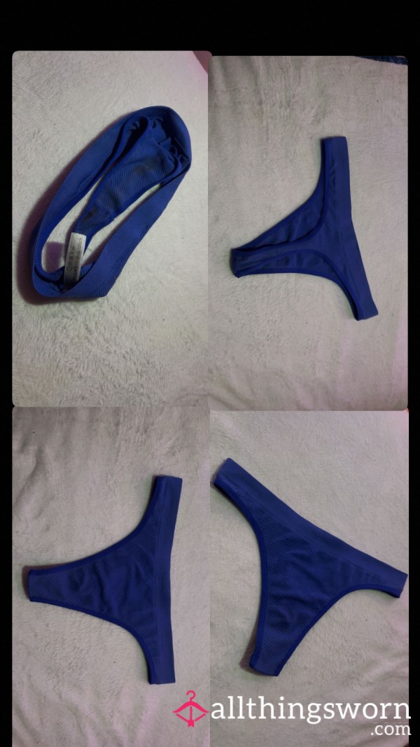 Student Royal Blue Seamless Thong