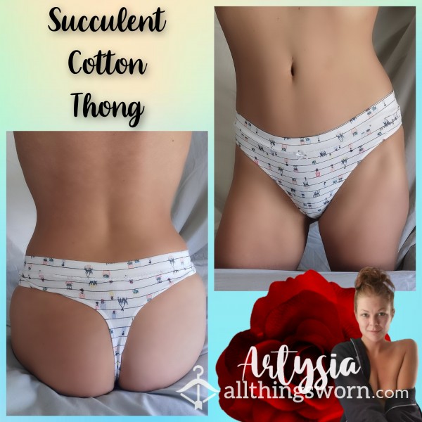 Succulent Cotton Thong