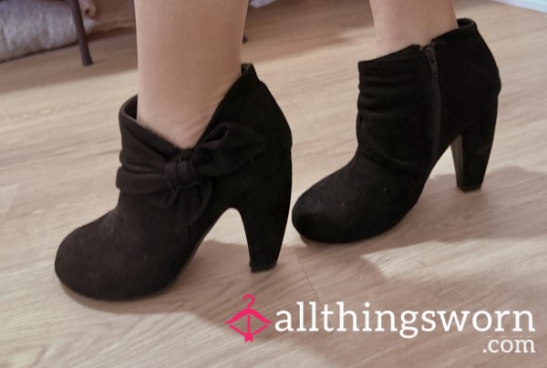 Suede High Heel Ankle Boots