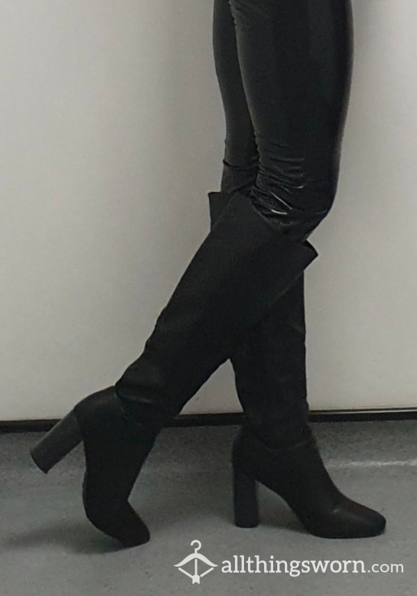 Suede Knee High Boots