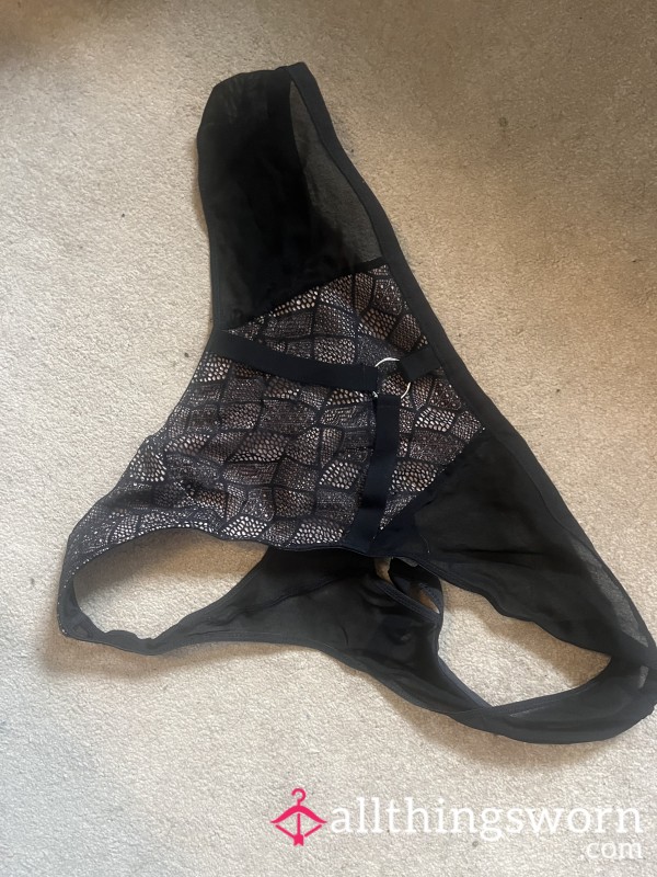 Sultry Black Thong: Your All-Day Tease & C*m-Filled Fantasy