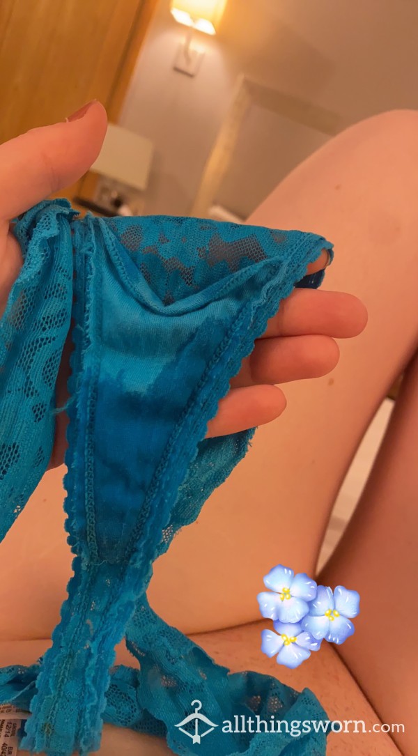 SUPER 💦 Blue Lace Thong